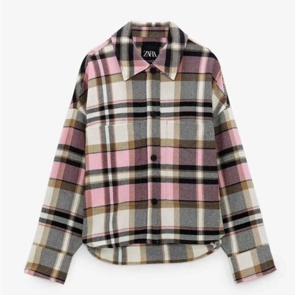 Zara plaid topper Size S NEW WITH TAG! - Picture 2 of 5